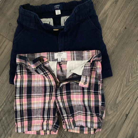 crown & ivy Other - Crown & Ivy Lot of  boys short. Size 3T, 2 pairs of shorts